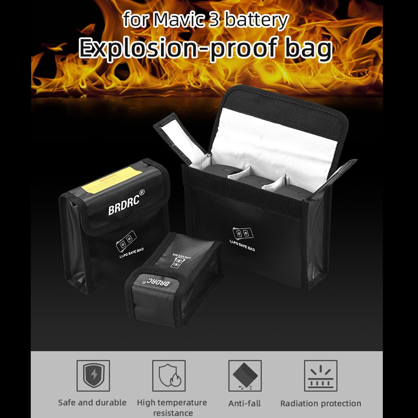 Battery Safe Bag Protection Explosion Proof for DJI Mavic 3 for 1 Battery