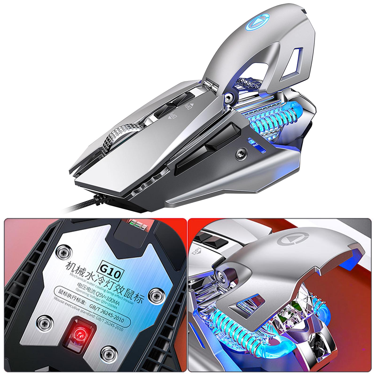 G10 Mechanical Gaming Mouse Wired Programming 7200 DPI with Flap Tail ...