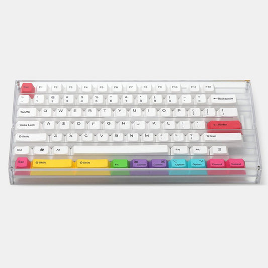 Clear 2 Layers Keycap Storage Box Dustproof DIY W/ Lid Container Organizer