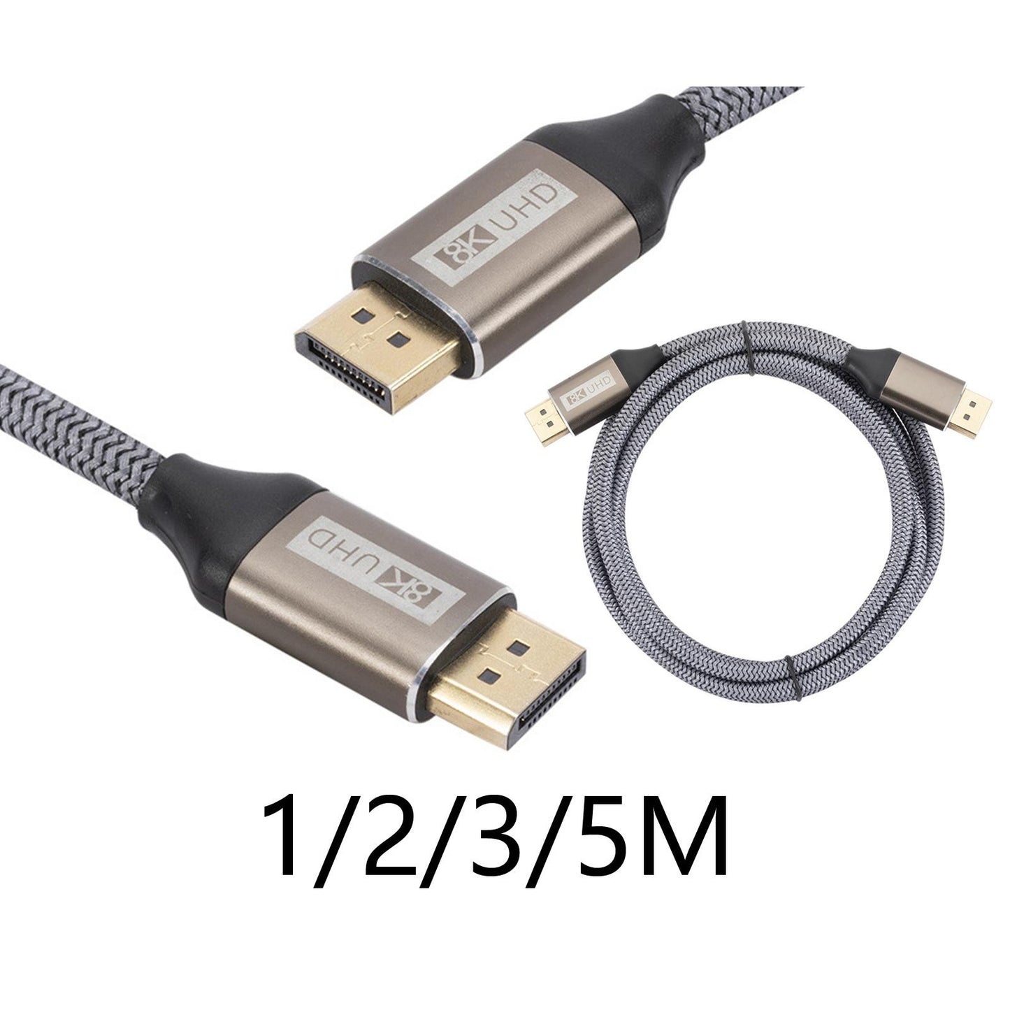 8K DisplayPort Cable 1.4 DP to DP Cable 32.4Gbps for Projectors Laptop 1m