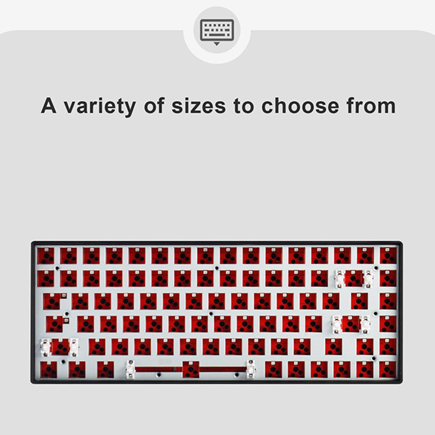DIY Mechanical Keyboard Kit Wireless 2.4G Bluetooth 5.0 Type C for Office Black WL84