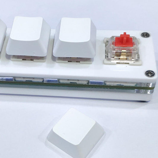 USB Mini 4 Keys Keyboard Programmable Hot Swap for Office Red Switch