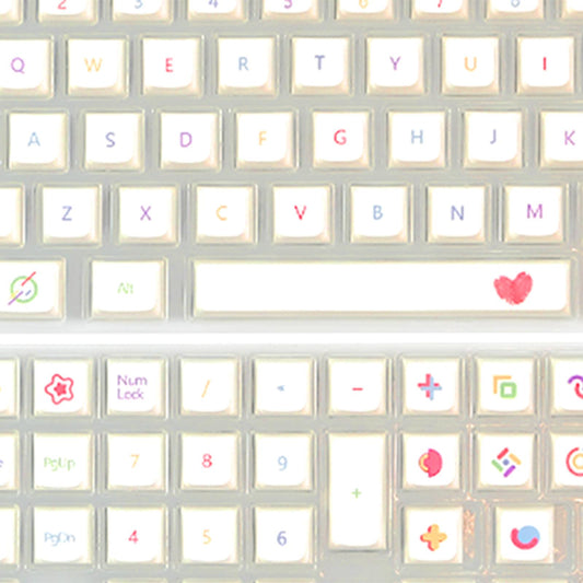 Universal 140 Keys PBT Keycaps Dye sub Cute Pattern for MX Switch Gamer
