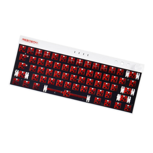 61 Keys Wireless Wired Mechanical Keyboard 2.4G Bluetooth for Tablet PC White WL61 Plus