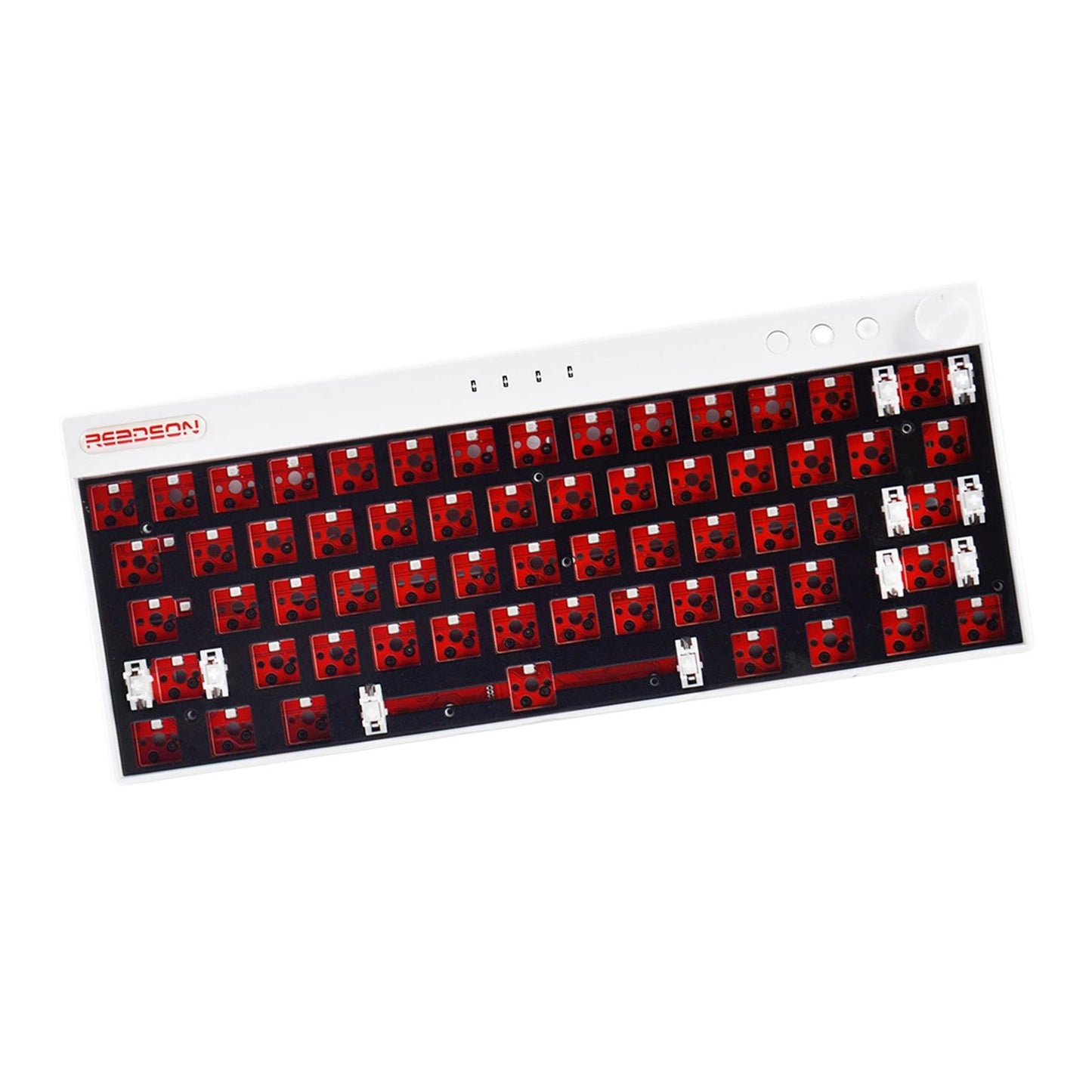 61 Keys Wireless Wired Mechanical Keyboard 2.4G Bluetooth for Tablet PC White WL61 Plus
