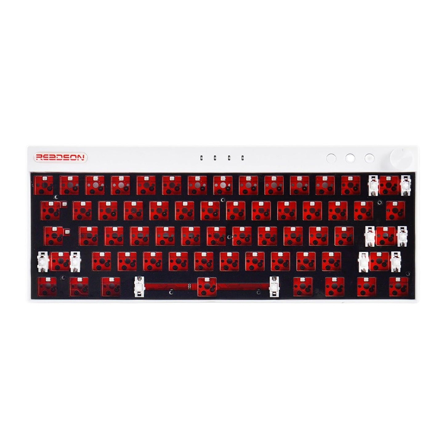 61 Keys Wireless Wired Mechanical Keyboard 2.4G Bluetooth for Tablet PC White WL61 Plus