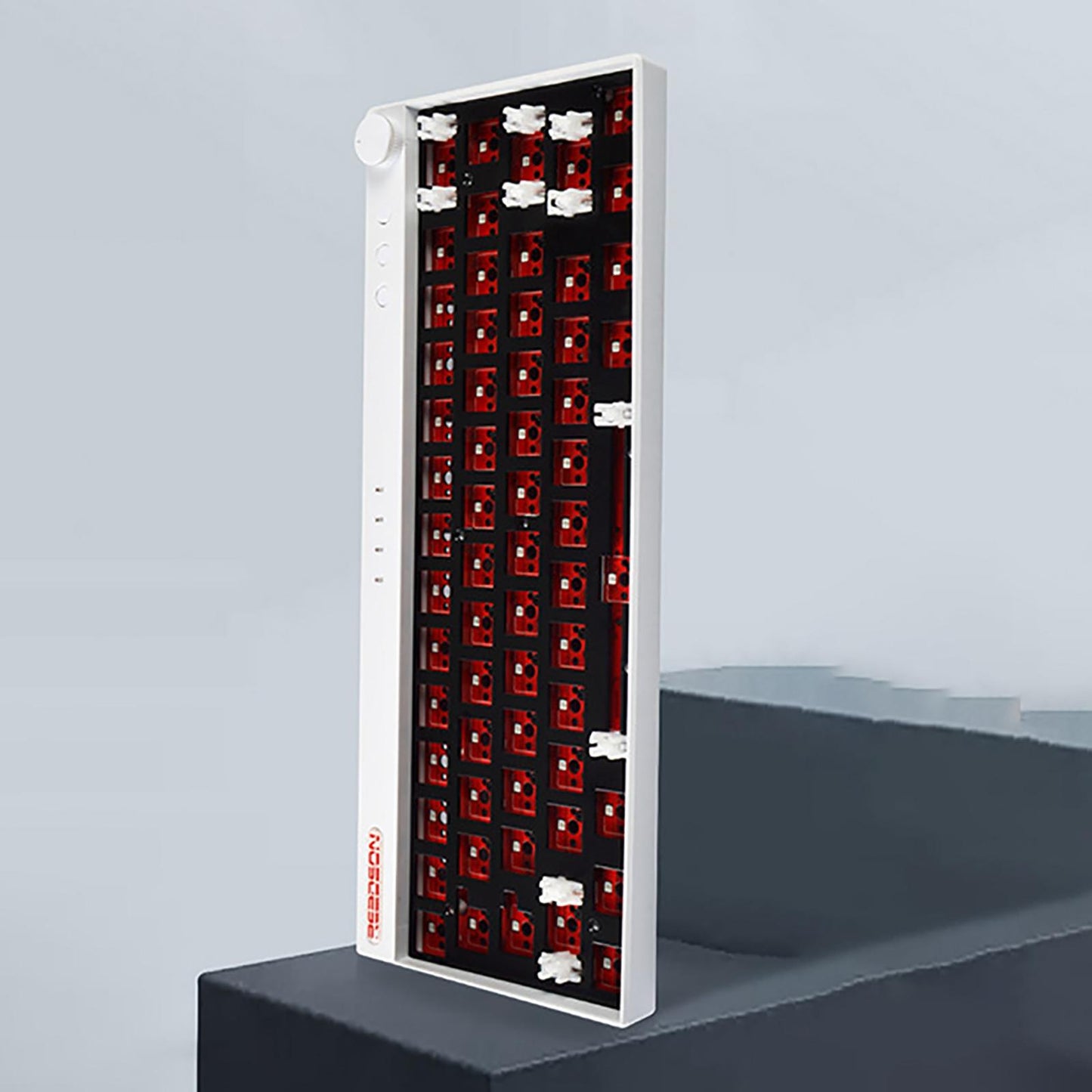 61 Keys Wireless Wired Mechanical Keyboard 2.4G Bluetooth for Tablet PC White WL61 Plus