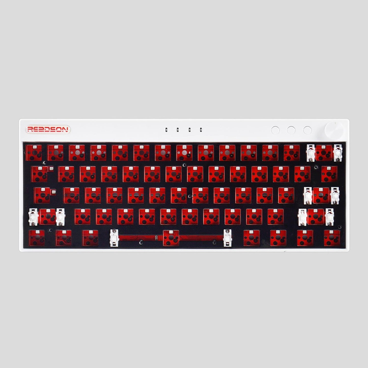 61 Keys Wireless Wired Mechanical Keyboard 2.4G Bluetooth for Tablet PC White WL61 Plus