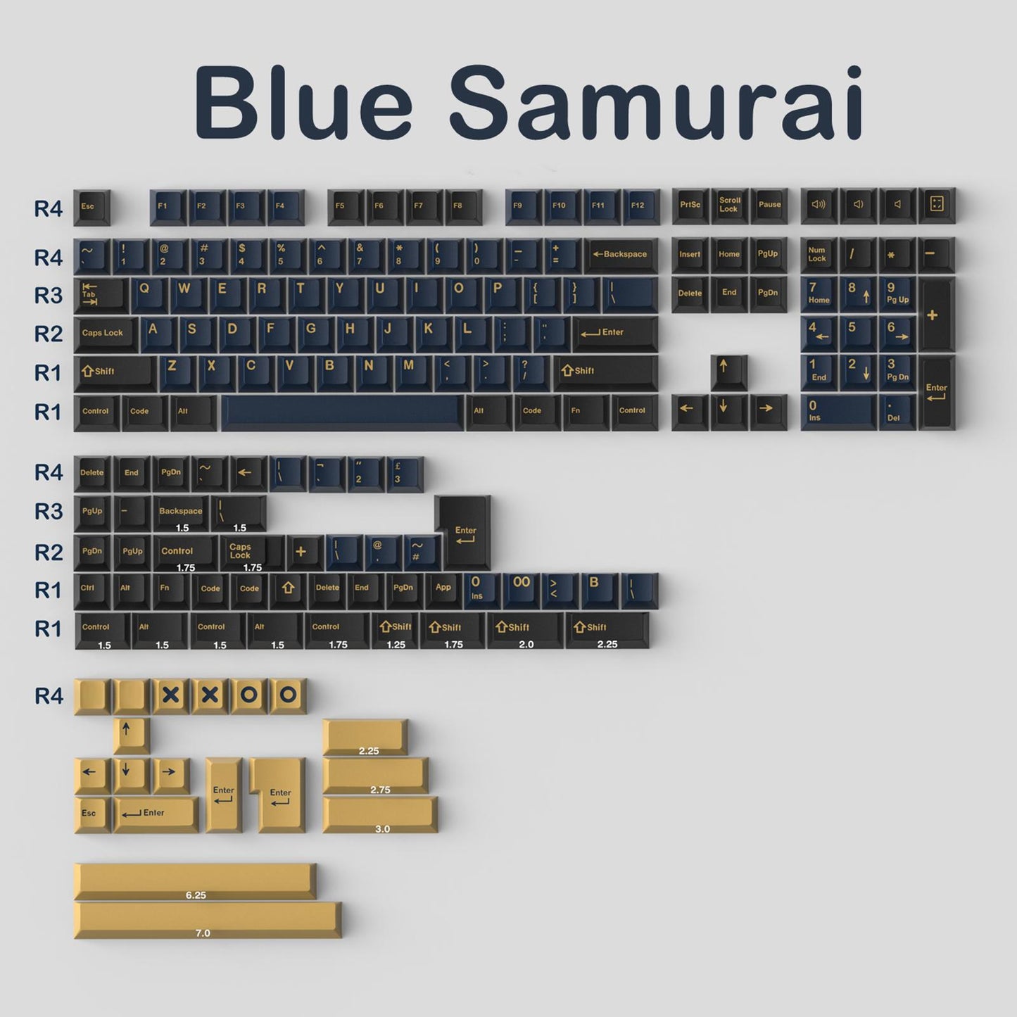173-Key Keycaps Kit for Cherry MX Switch Mechanical Keyboards 104 108 Layout BS.
