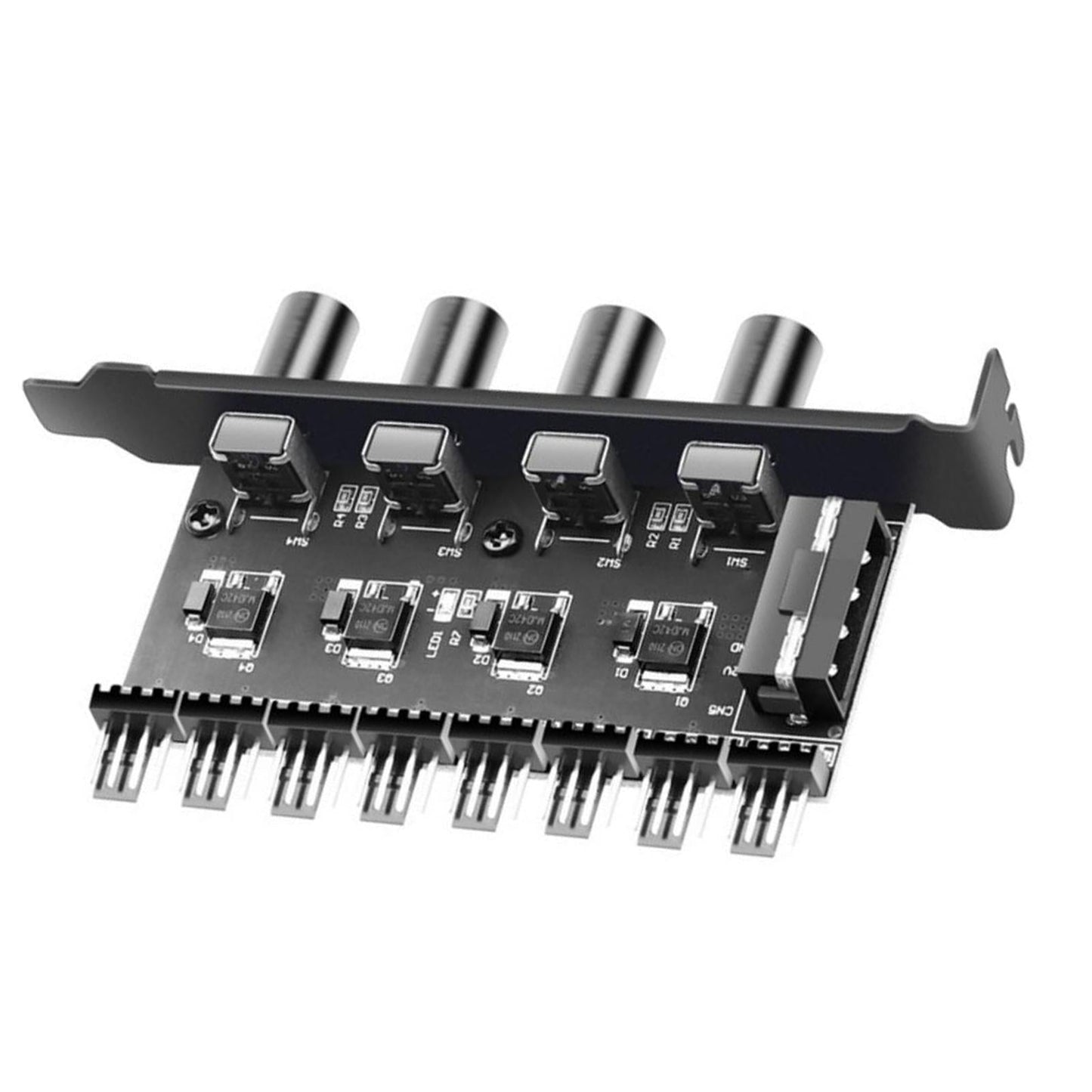 8 Channels PC Case Cooling Fan Hub for PC Case Chassis Computer Adapter 4 Pin Interface