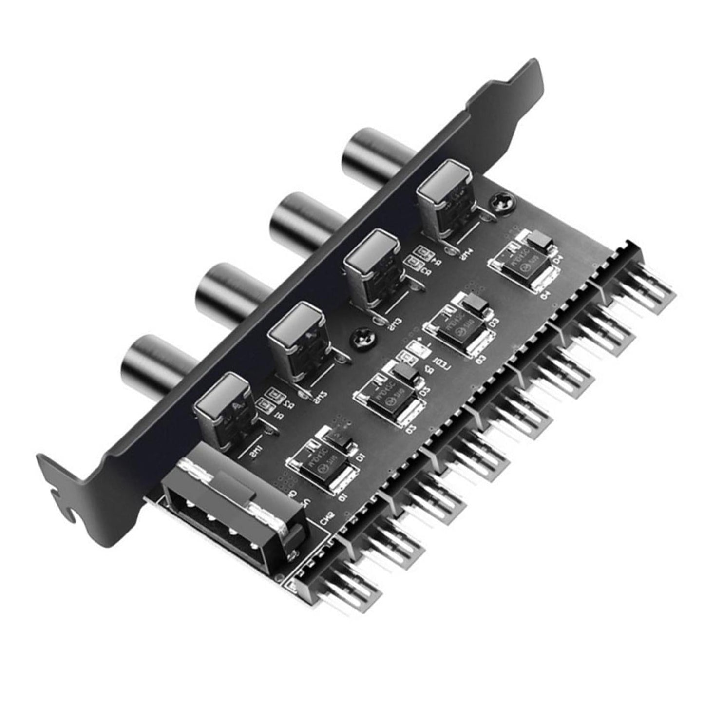 8 Channels PC Case Cooling Fan Hub for PC Case Chassis Computer Adapter 4 Pin Interface