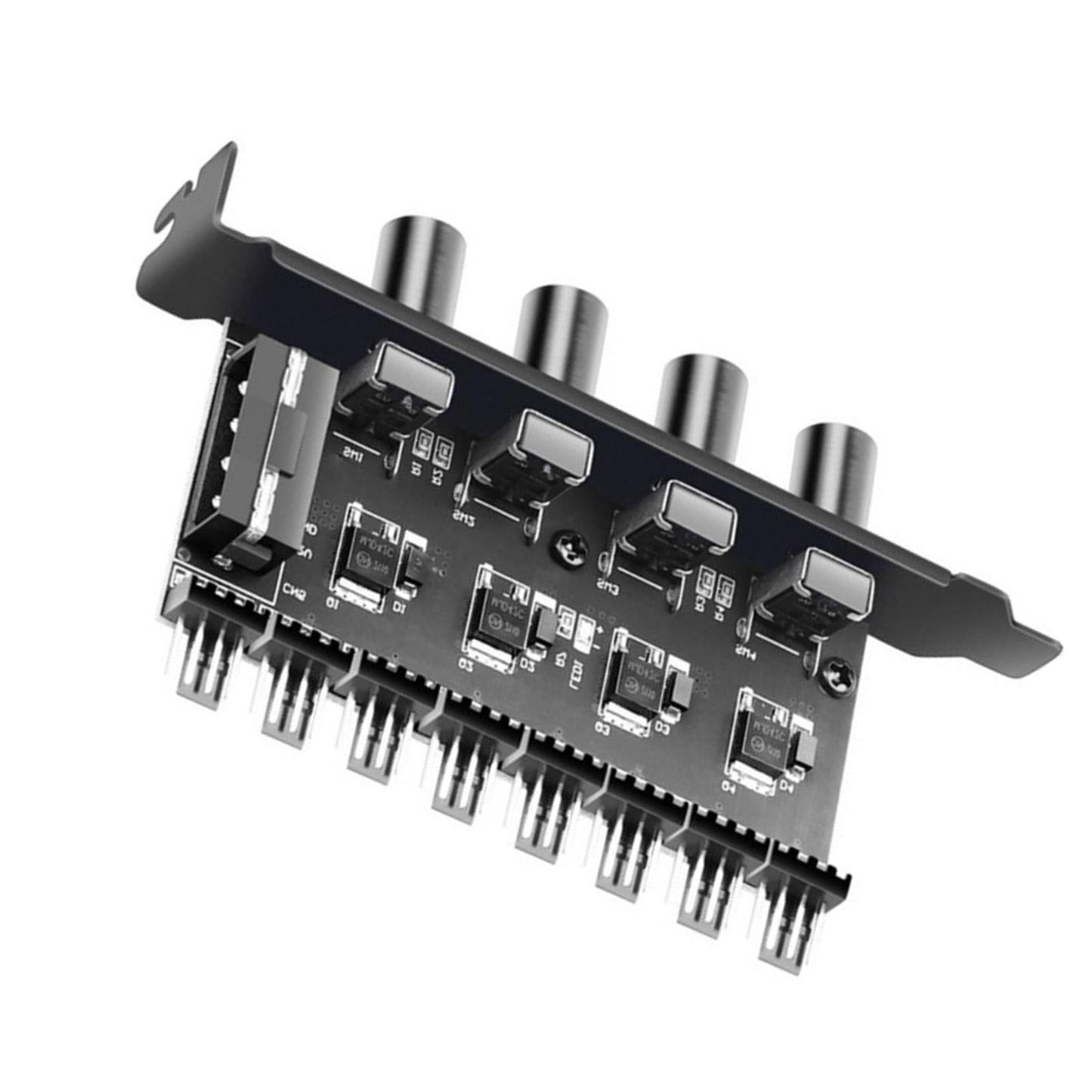 8 Channels PC Case Cooling Fan Hub for PC Case Chassis Computer Adapter 4 Pin Interface