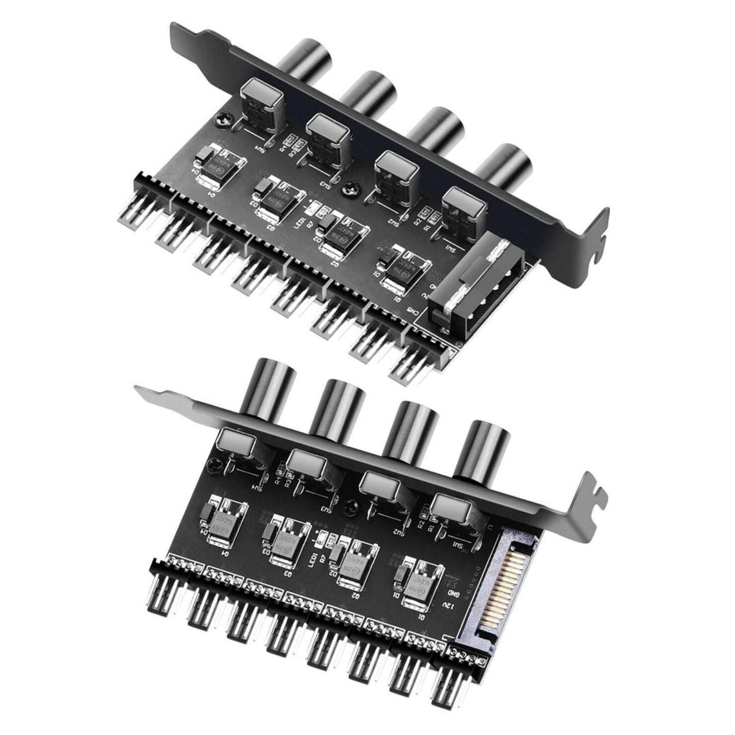 8 Channels PC Case Cooling Fan Hub for PC Case Chassis Computer Adapter 4 Pin Interface