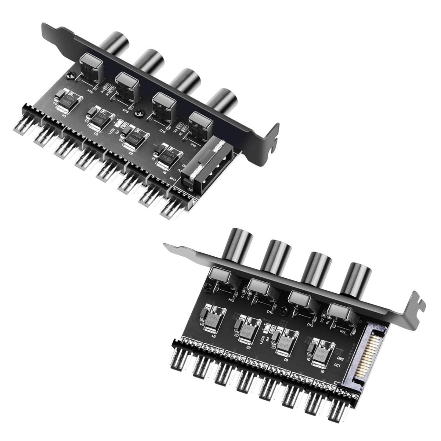 8 Channels PC Case Cooling Fan Hub for PC Case Chassis Computer Adapter 4 Pin Interface