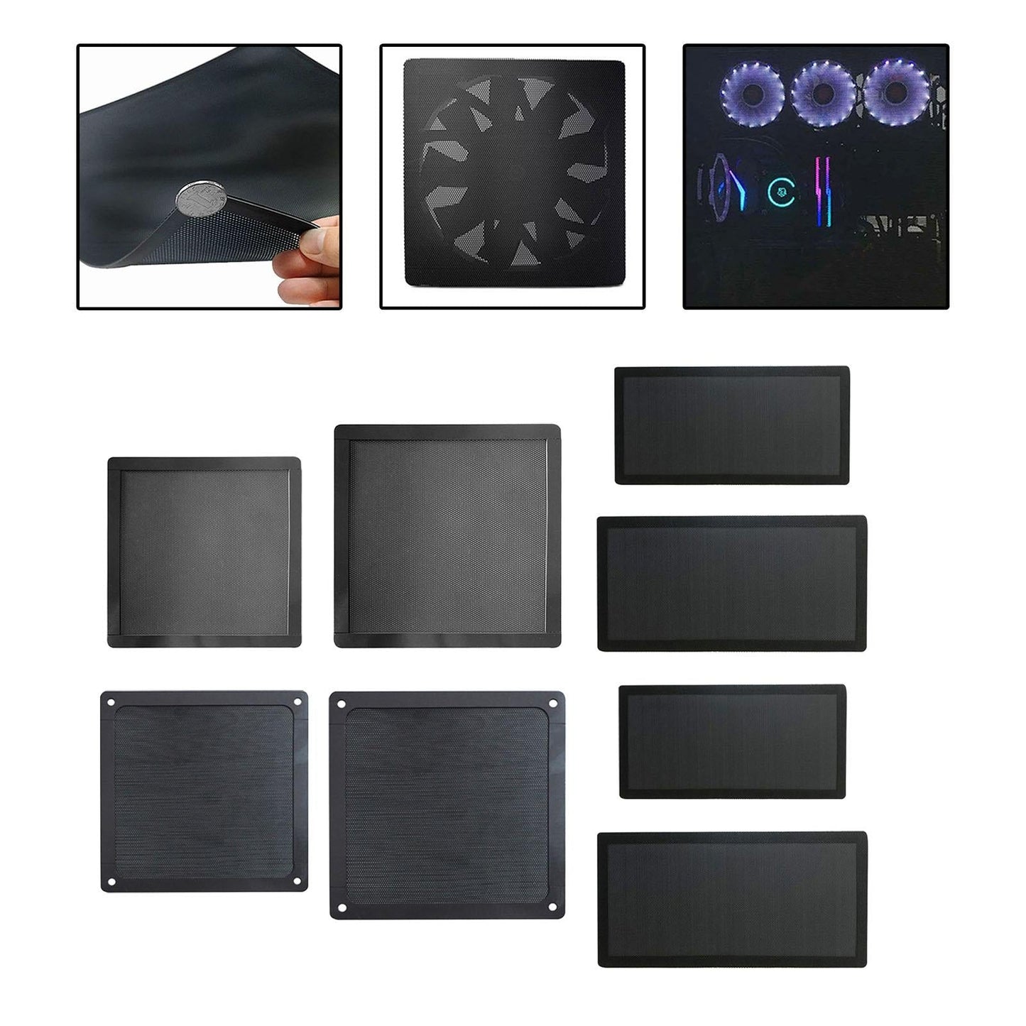 PVC Magnetic Cooling Fan Dust Filter Cover for Computer PC 12x12cm