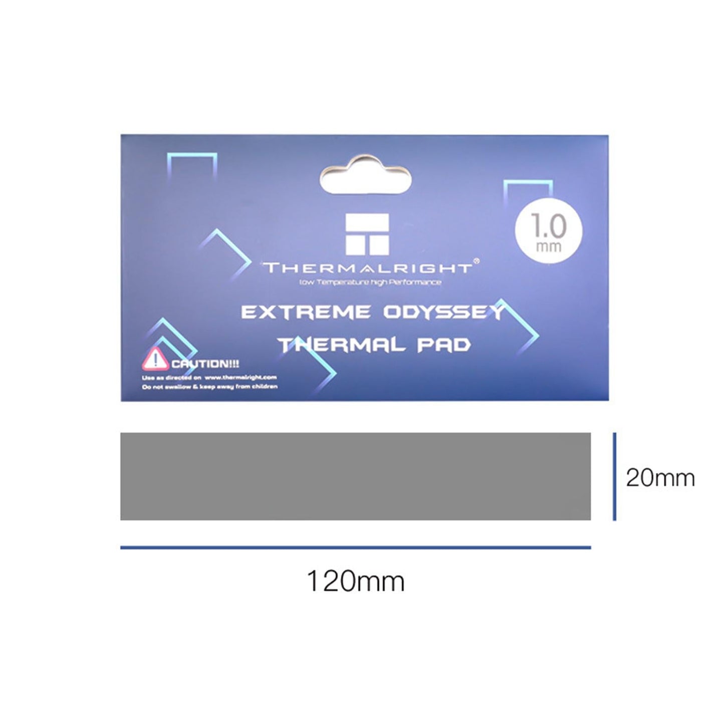 Silicone Thermal Pad 12.8 W/mK Heat Resistance for PC Laptop Heatsink 1.0mm