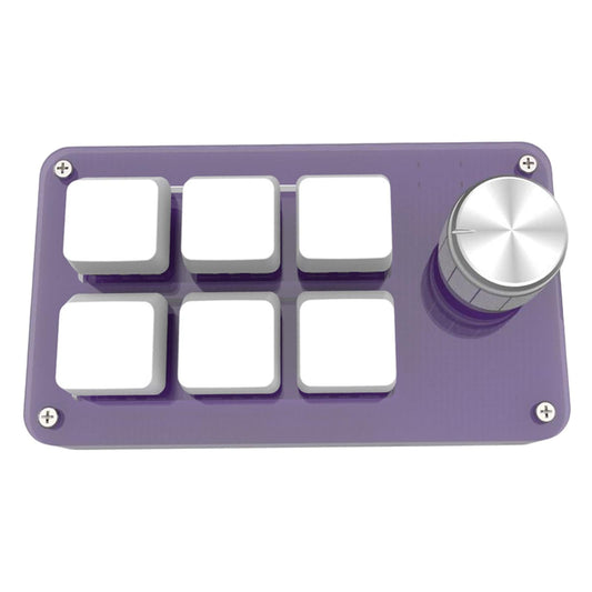 Mini Wired Mechanical Keyboard 6-Key for E-Sports  PC Purple celadon glaze