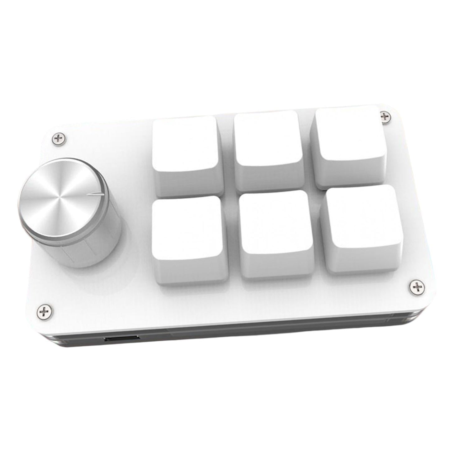 Mini Wired Mechanical Keyboard 6-Key for E-Sports  PC White celadon glaze