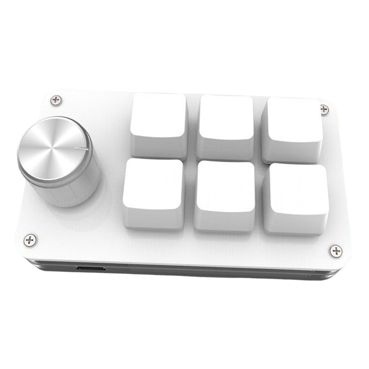 Mini Wired Mechanical Keyboard 6-Key for E-Sports  PC White celadon glaze