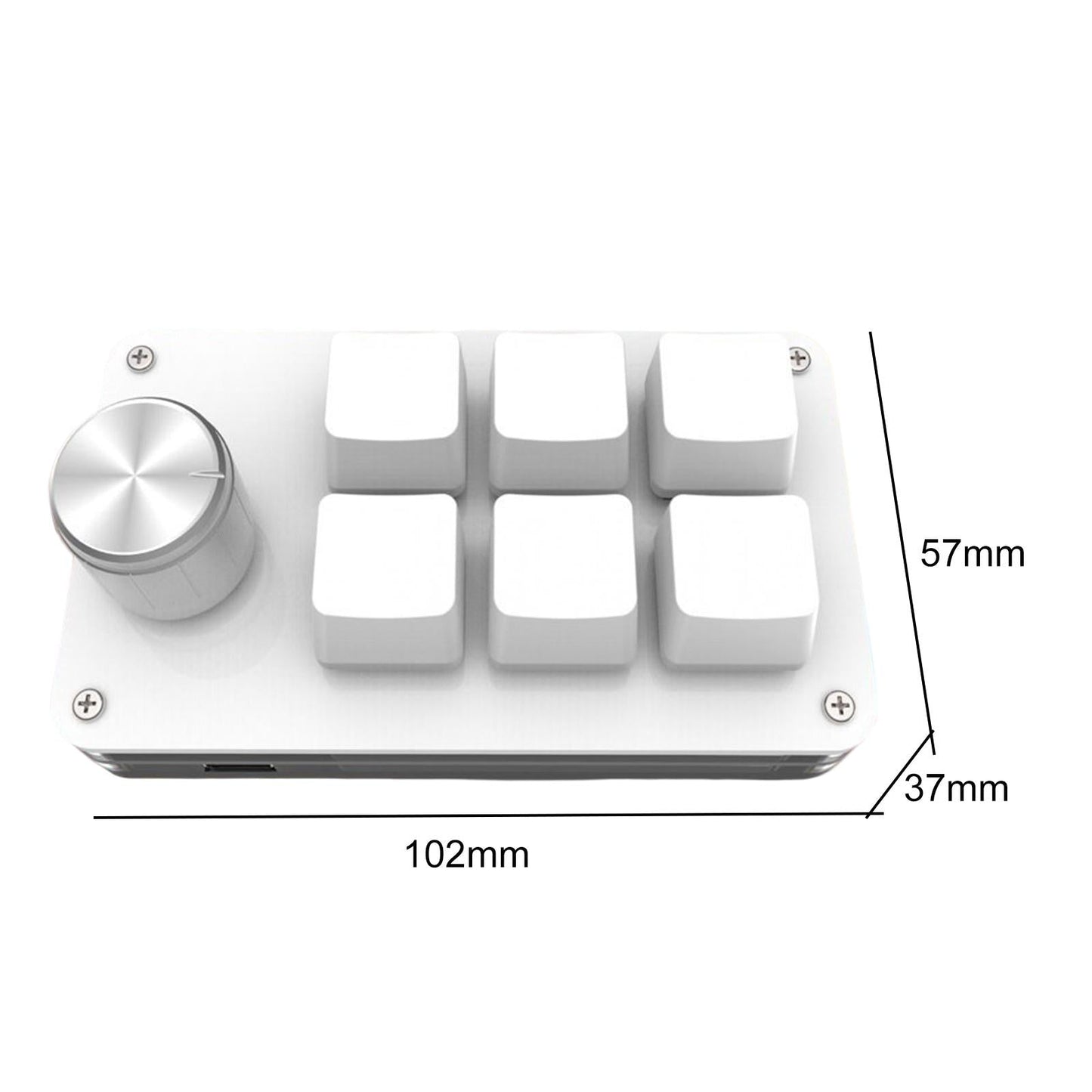Mini Wired Mechanical Keyboard 6-Key for E-Sports  PC White celadon glaze