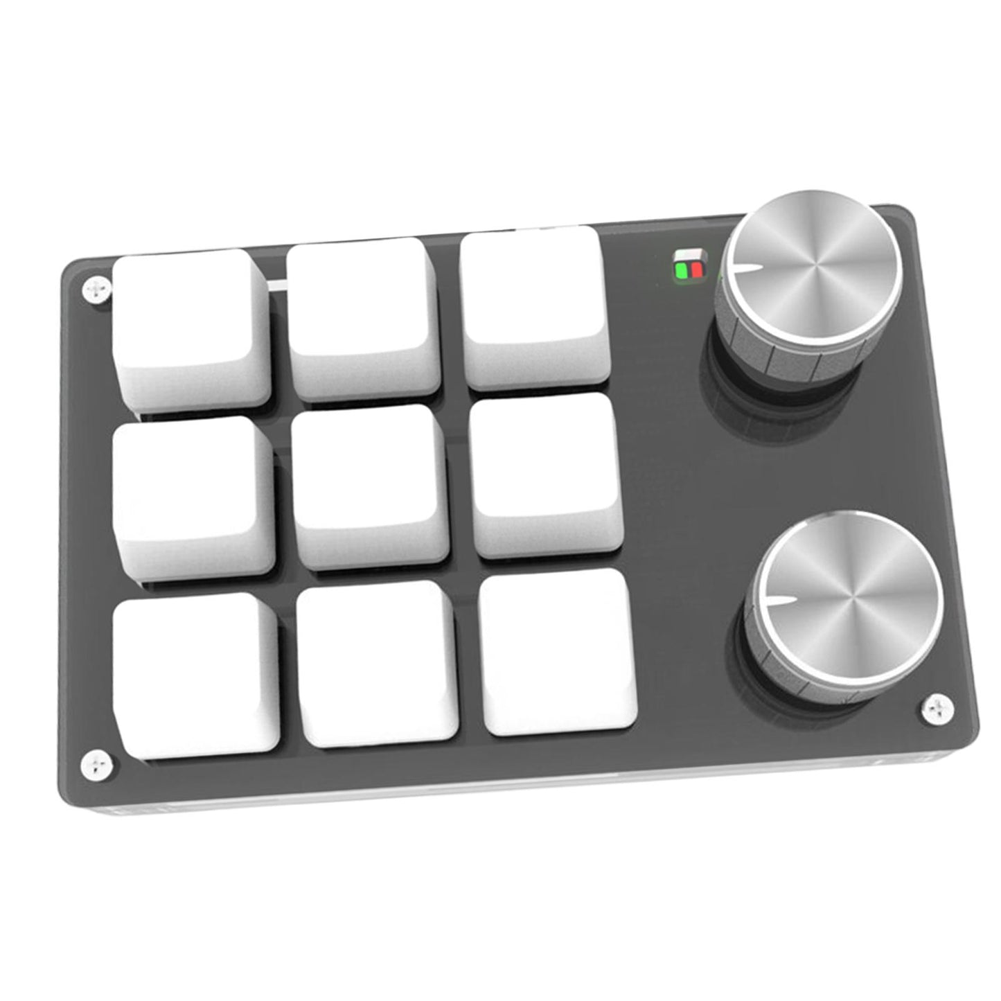 Mini 9-Key Gaming Keyboard Programmable Keys Keypad for Working Gaming White Red Switch