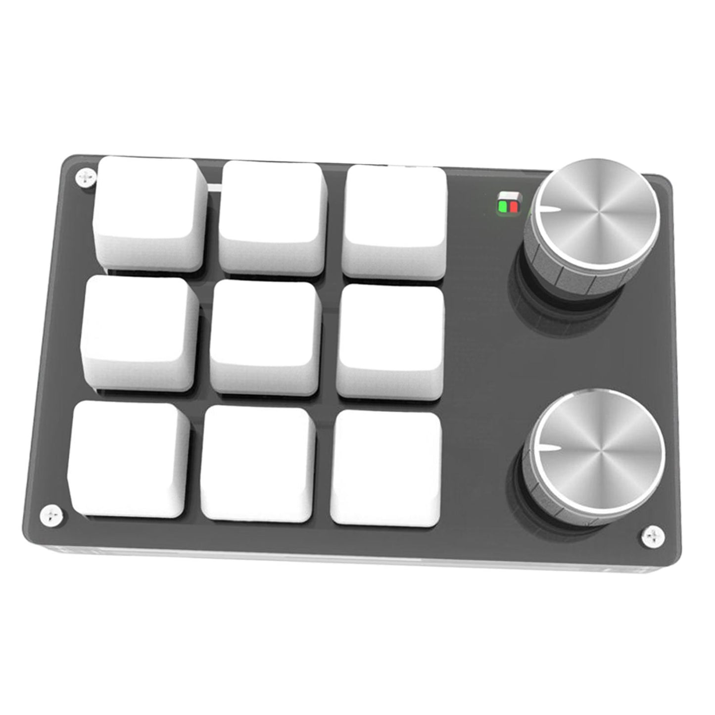 Mini 9-Key Gaming Keyboard Programmable Keys Keypad for Working Gaming White Blue Switch