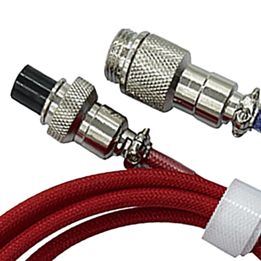 USB to Type C Coiled Cable Type C Line Mechanical Keyboard Dark Blue Red