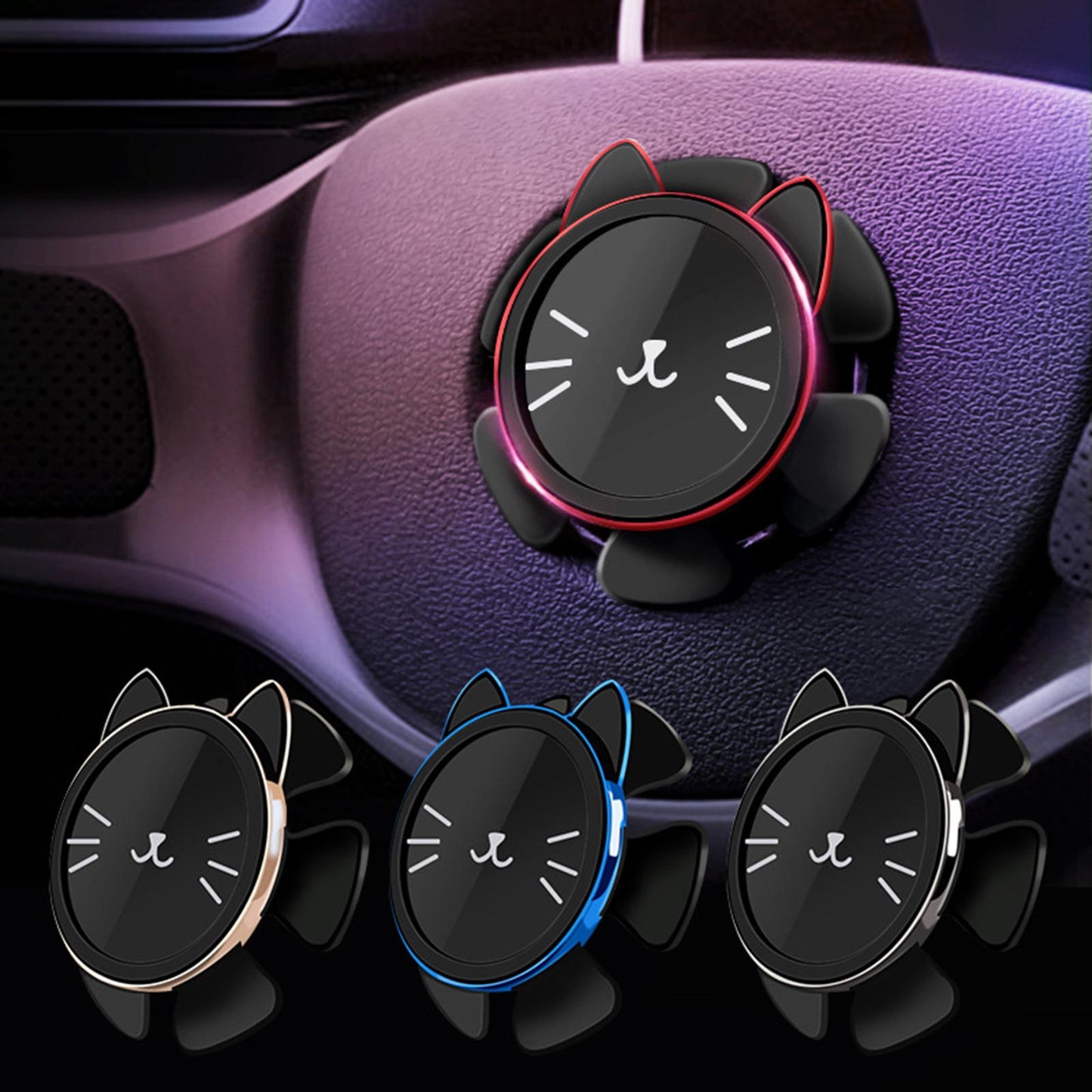 Universal Car Phone Mount Holder Magnetic Hands Free 360 Rotation Black