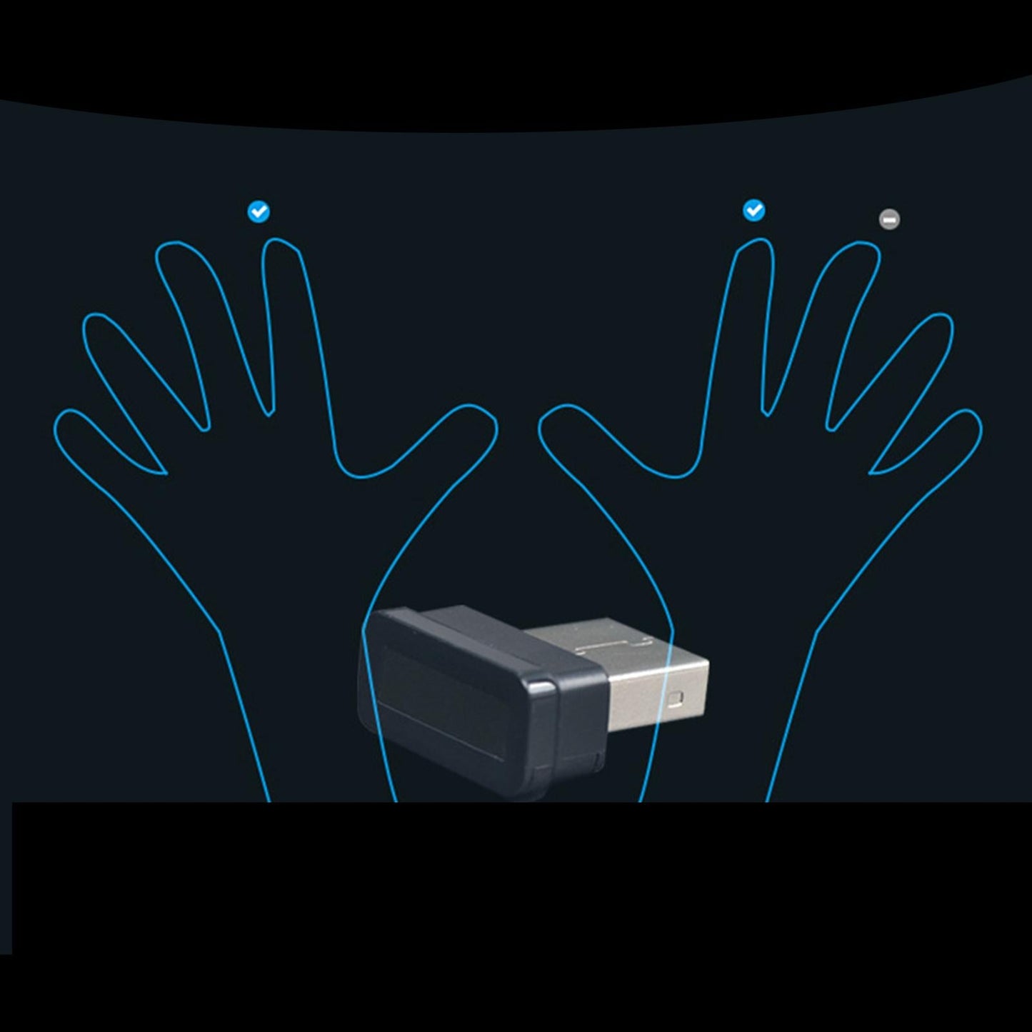 Portable USB Fingerprint Reader Fingerprint Scanner for Windows 10 Hello
