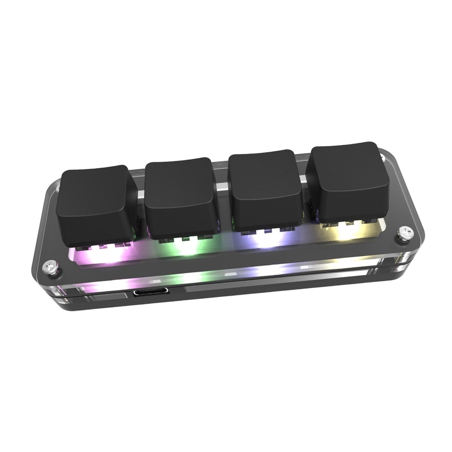 Keyboard Portable RGB LED Replacement OSU 4 Keys for Vista Gaming Drawing Black