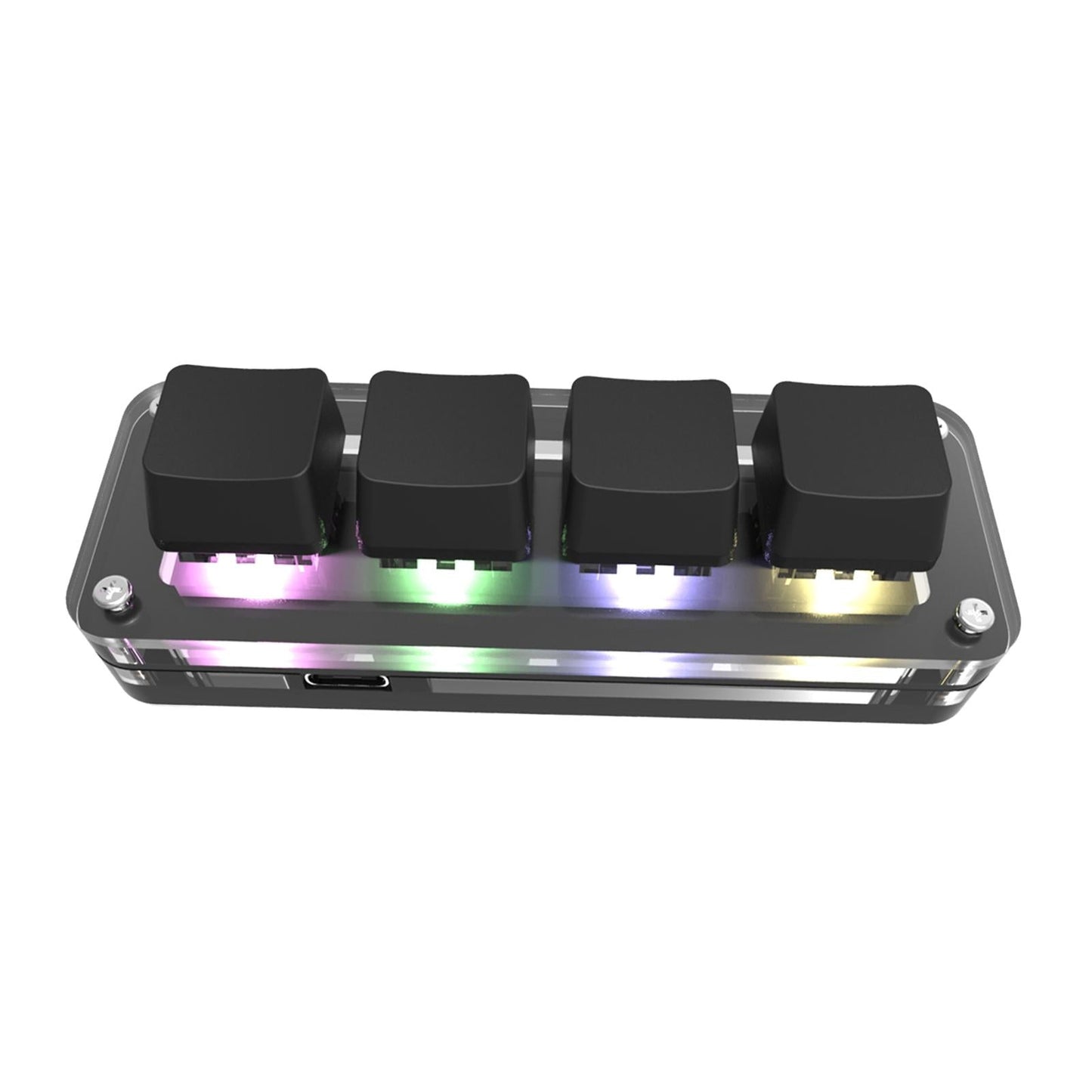 Keyboard Portable RGB LED Replacement OSU 4 Keys for Vista Gaming Drawing Black