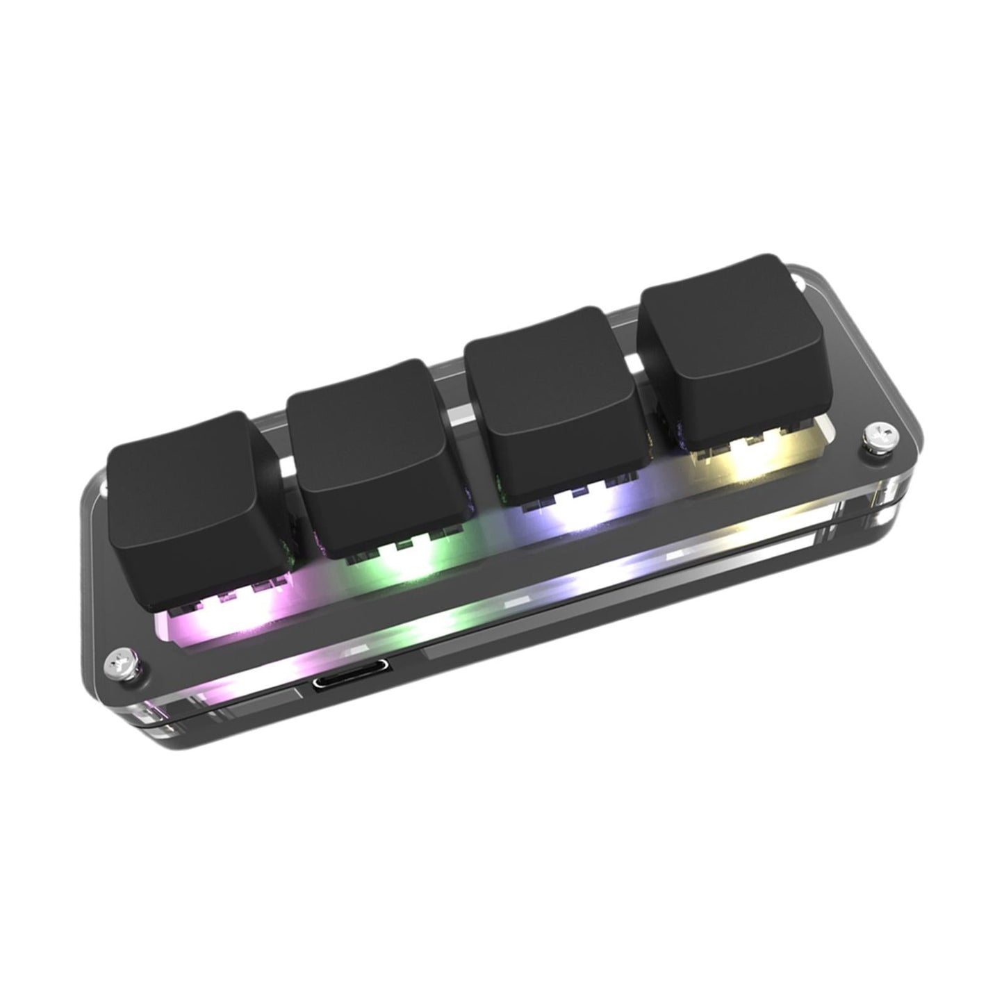 Keyboard Portable RGB LED Replacement OSU 4 Keys for Vista Gaming Drawing Black