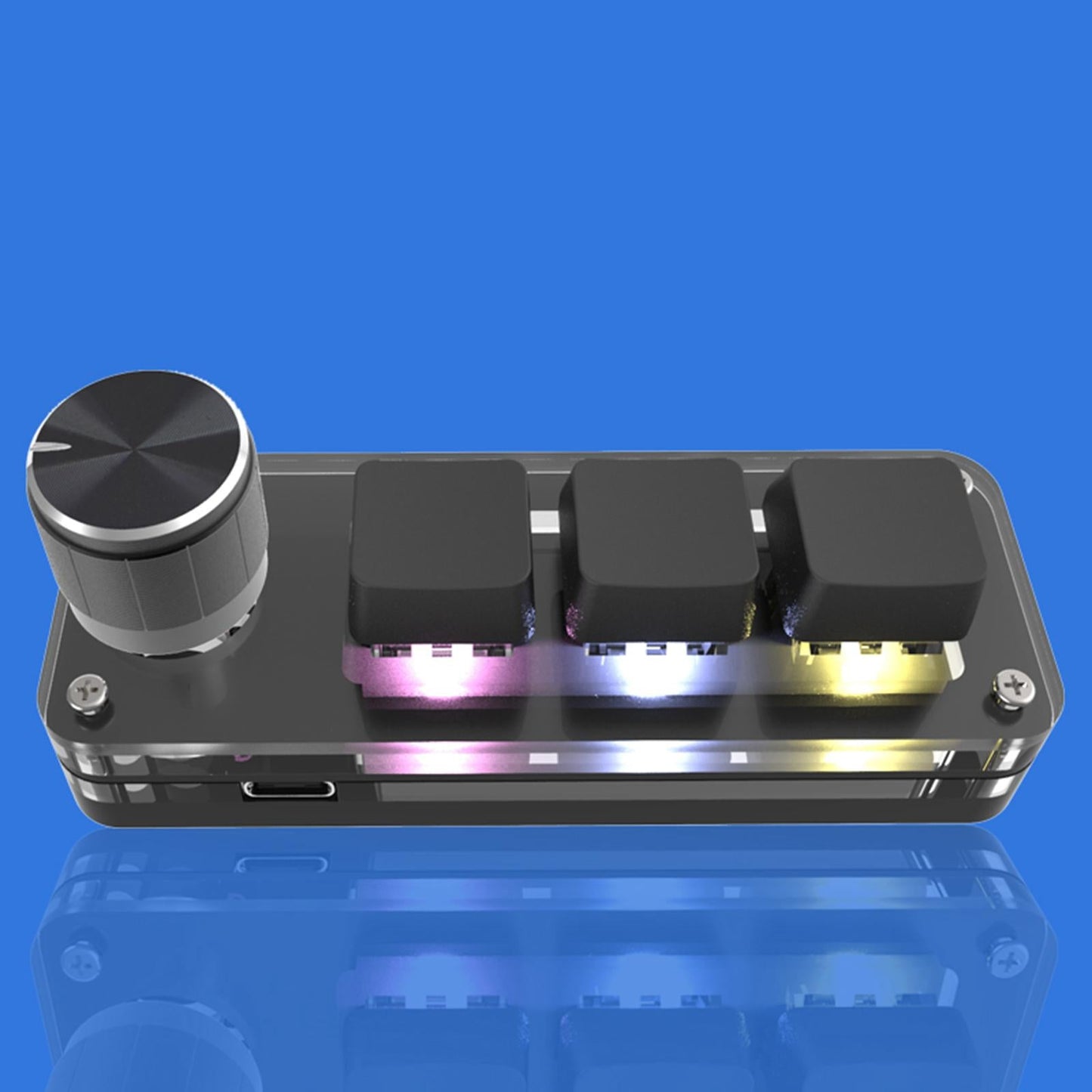 Keyboard Upgrade Parts Portable RGB LED for MacOS Gaming Switch Programming Black