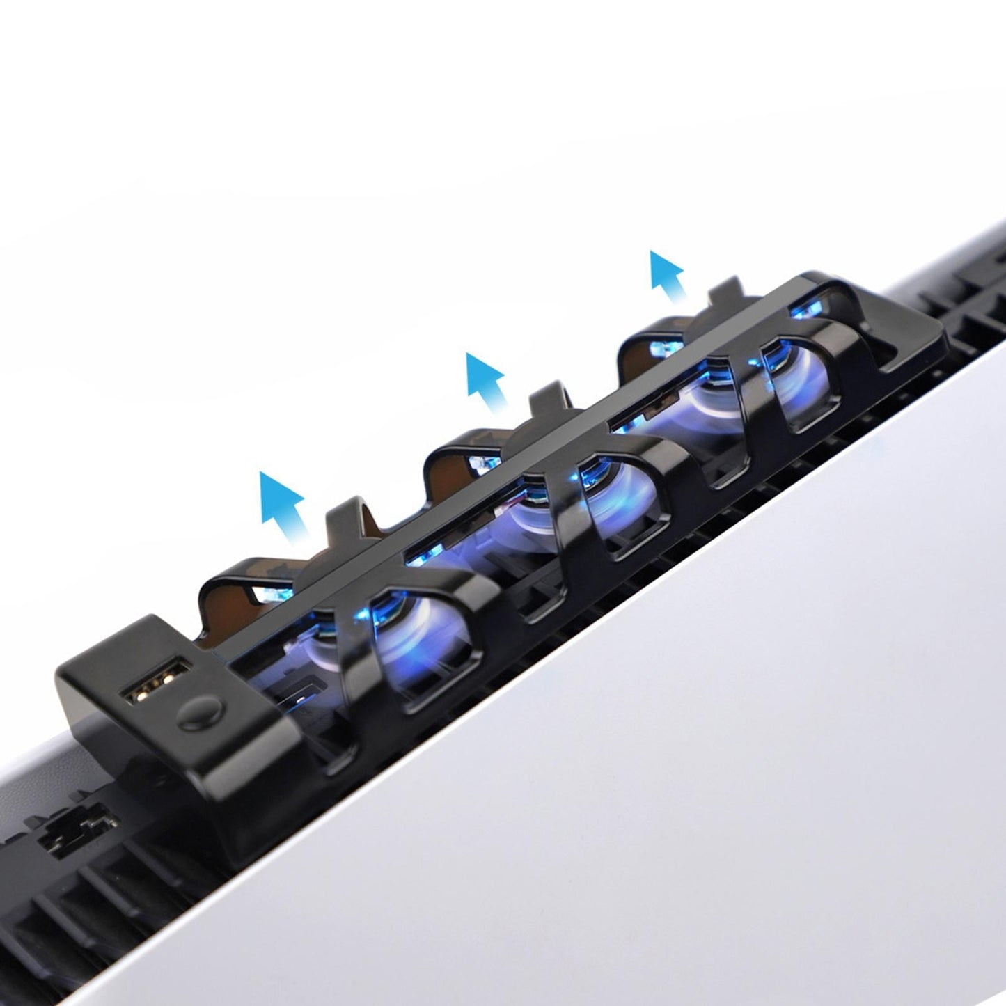 Cooling Fan Accessories Efficient External W/ LED Light for PS5 Console