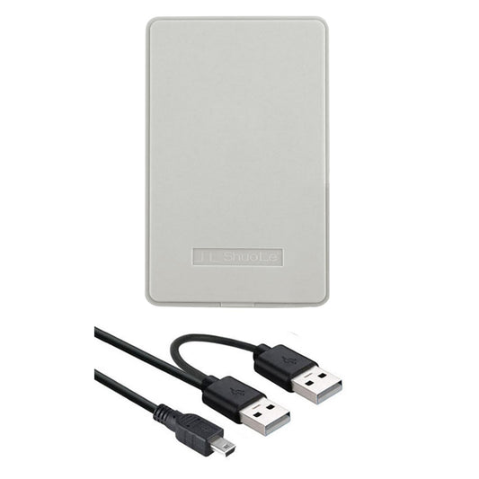 Portable External Hard Drive Protective Cover for USB 2.0 2TB for Laptop for Mac White