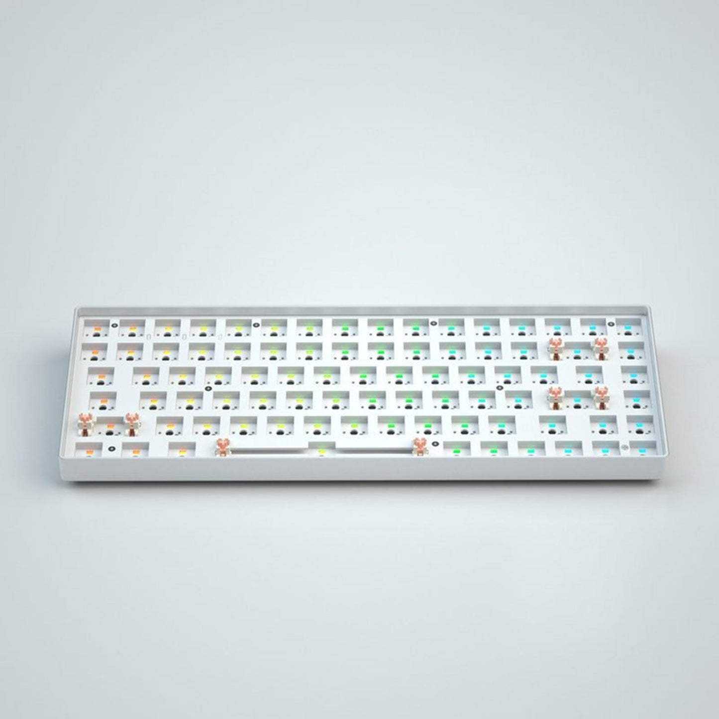 84 Keys Modular Mechanical Keyboard Hot Swap 3Pin 5Pin Music Rhythm Mode Silver White