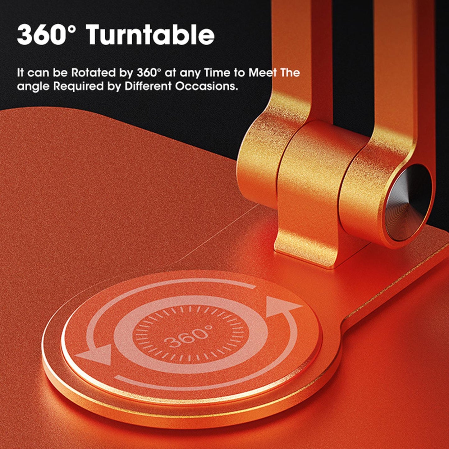 Tablet Stand 360 Rotating Holder Mount Desk for iPad Online Class Orange