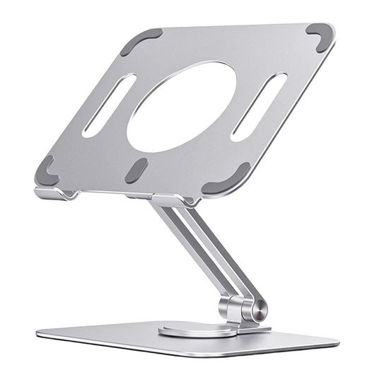 Tablet Stand 360 Rotating Holder Mount Desk for iPad Online Class Silver