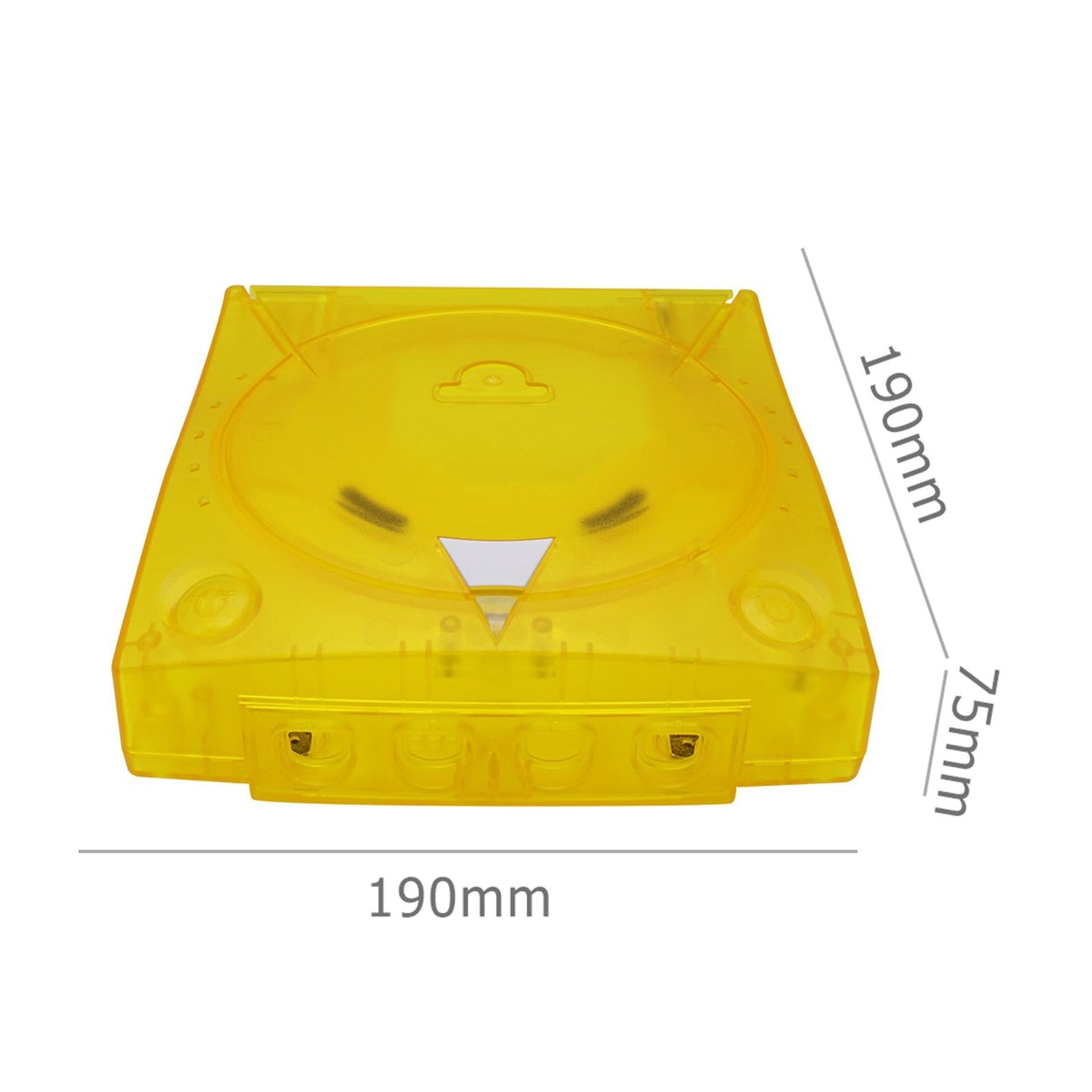 Protective Case Cover for SEGA Dreamcast DC Travel  Clear Yellow