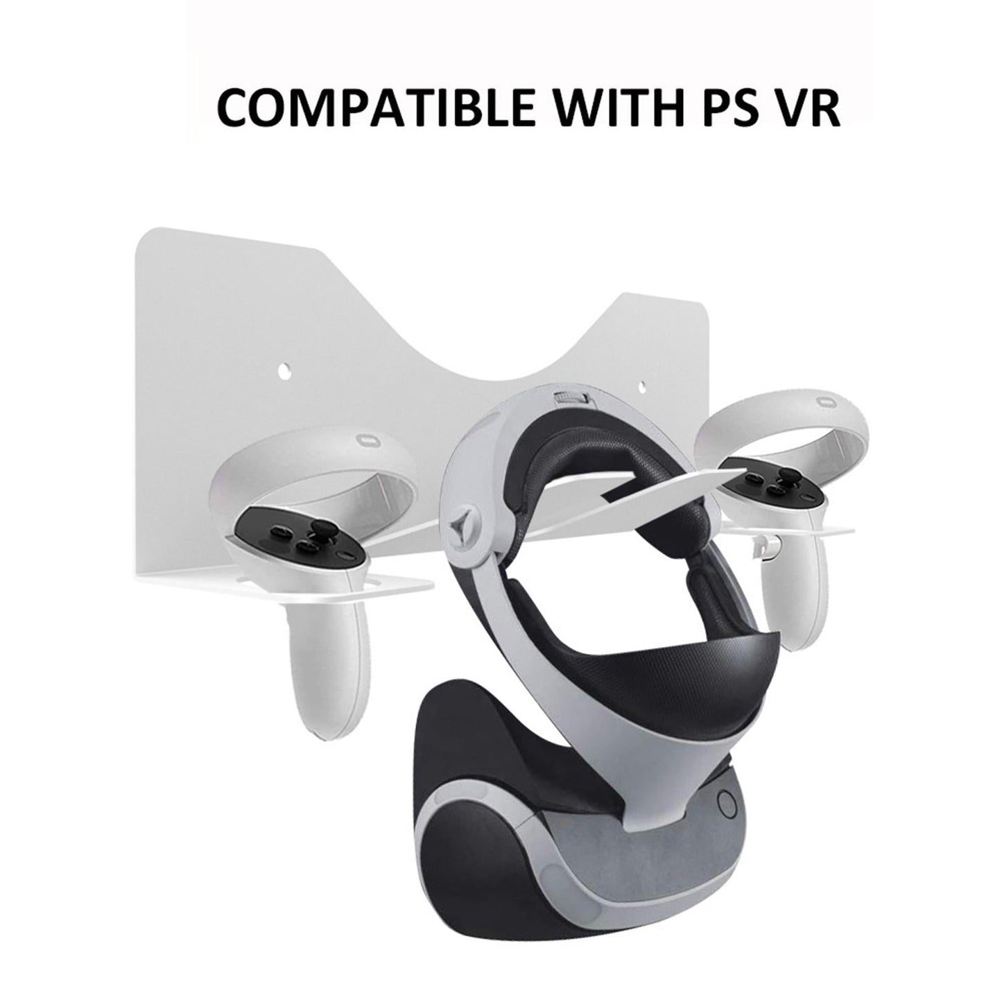 Durable VR Wall Mount Stand Holder Hanger Display Stand for Quest 2 White