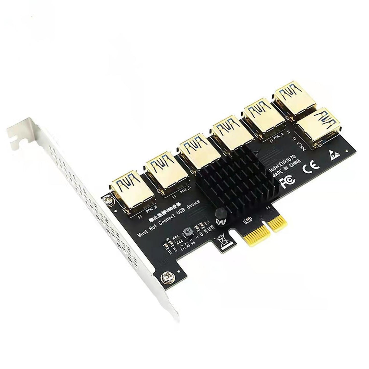 PCIe 1 to 7 PCI Express USB3.0 Ethereum Mining 1x to 7x for 7 / 8 / 10