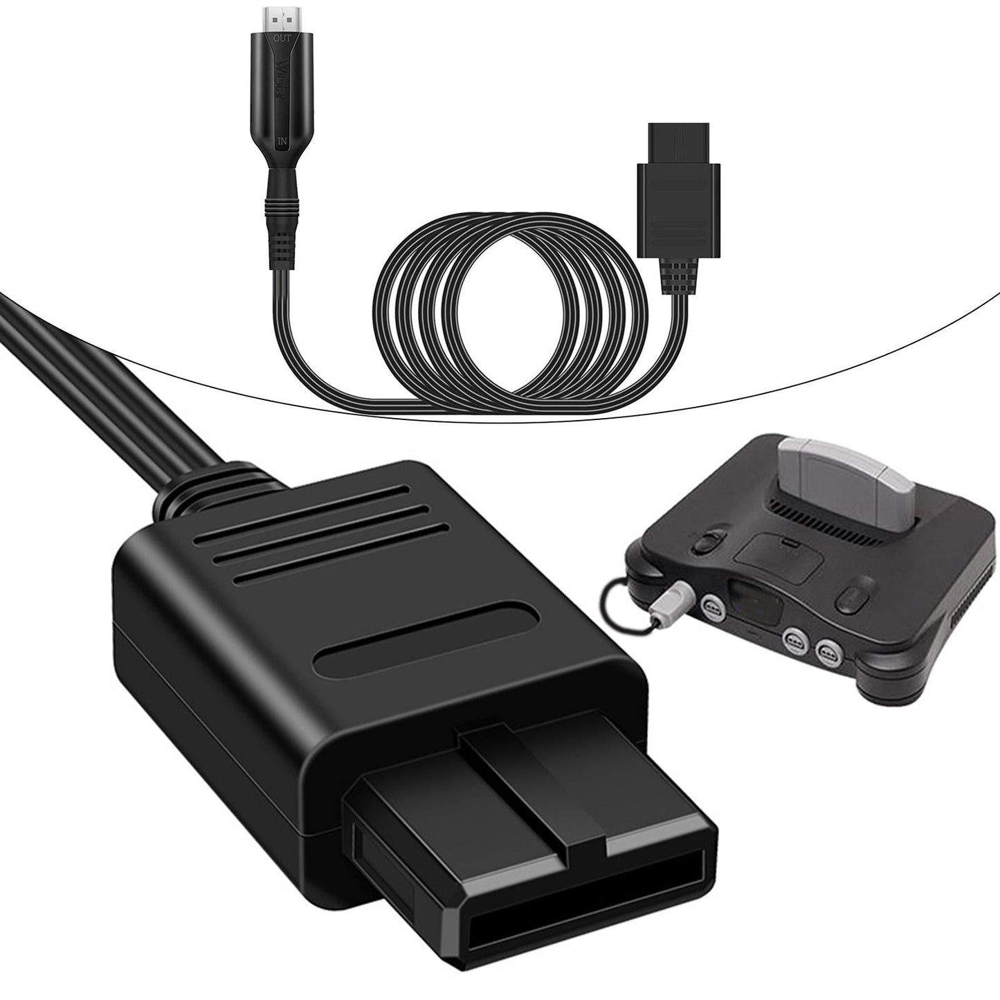 Portable HDMI Converter Adapter for N64 1M Length HD Link Cable for Snes