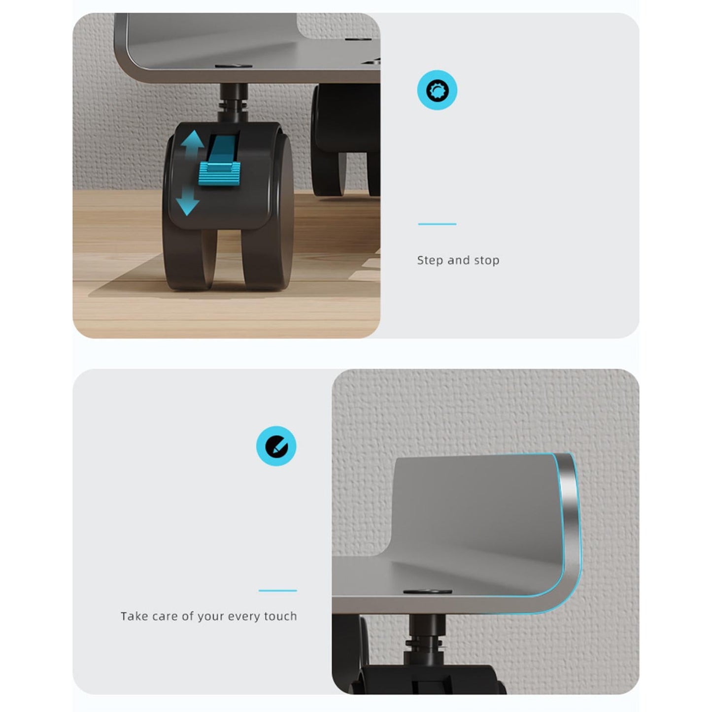 1PC CPU Stand Computer Tower Computer Tower Stand with Wheels PC Tower Stand