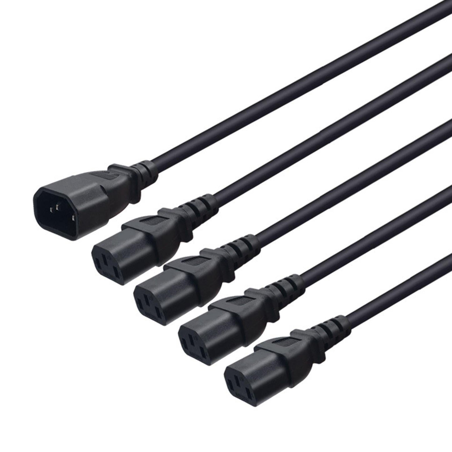50cm IEC 320 C14 Male to 4X C13 Female Socket Y Splitter Cord Power Cord