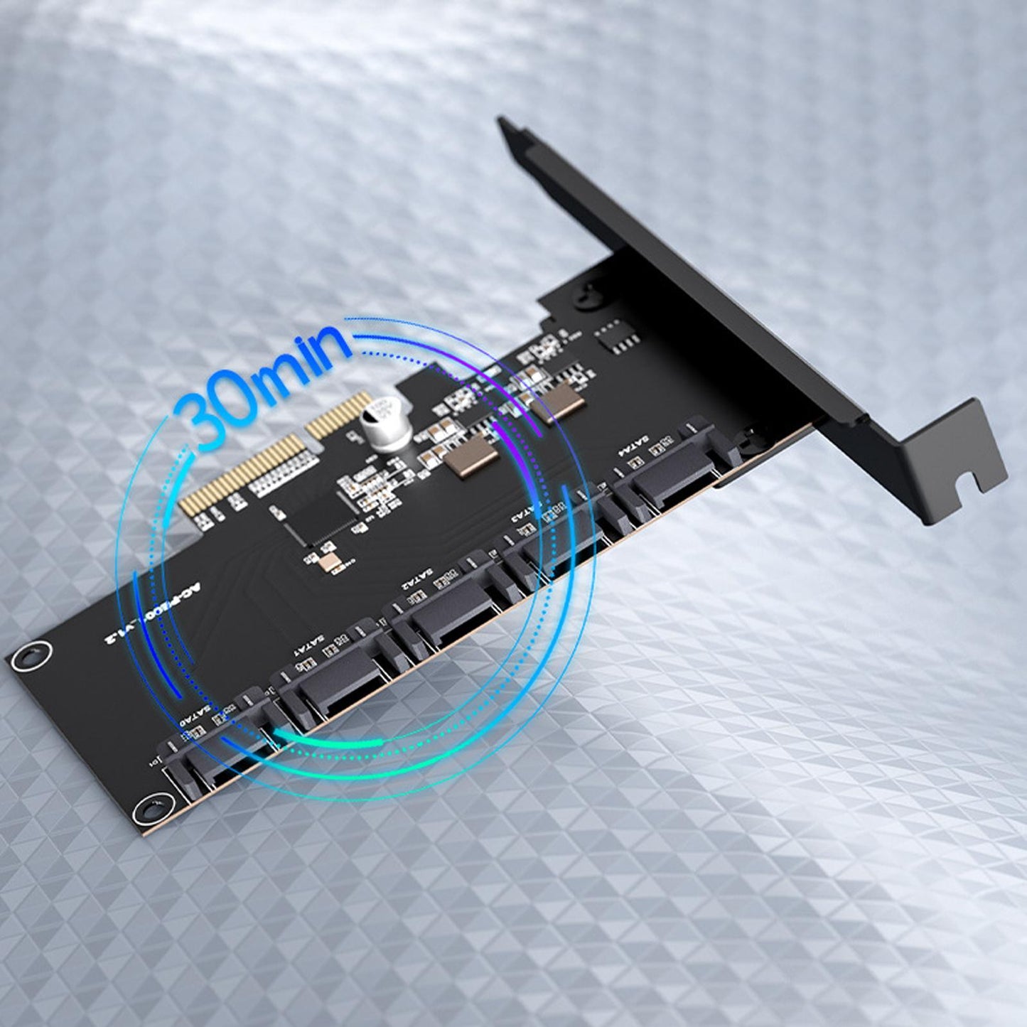 PCI Express to SATA 3.0 Adapter 6Gbps Self Powered for PC Desktop X4 5 Port