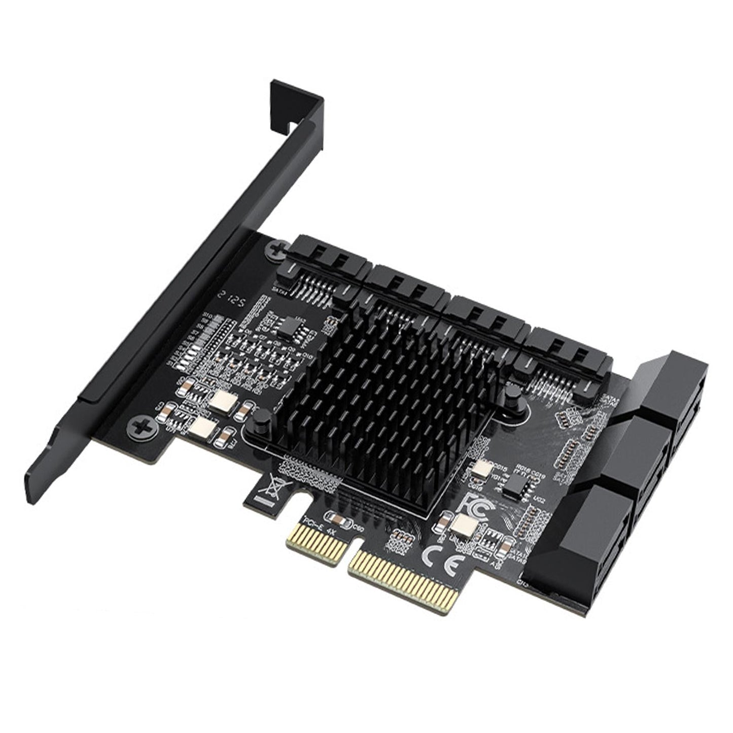 PCI Express to SATA 3.0 Adapter 6Gbps Self Powered for PC Desktop X4 10 Port