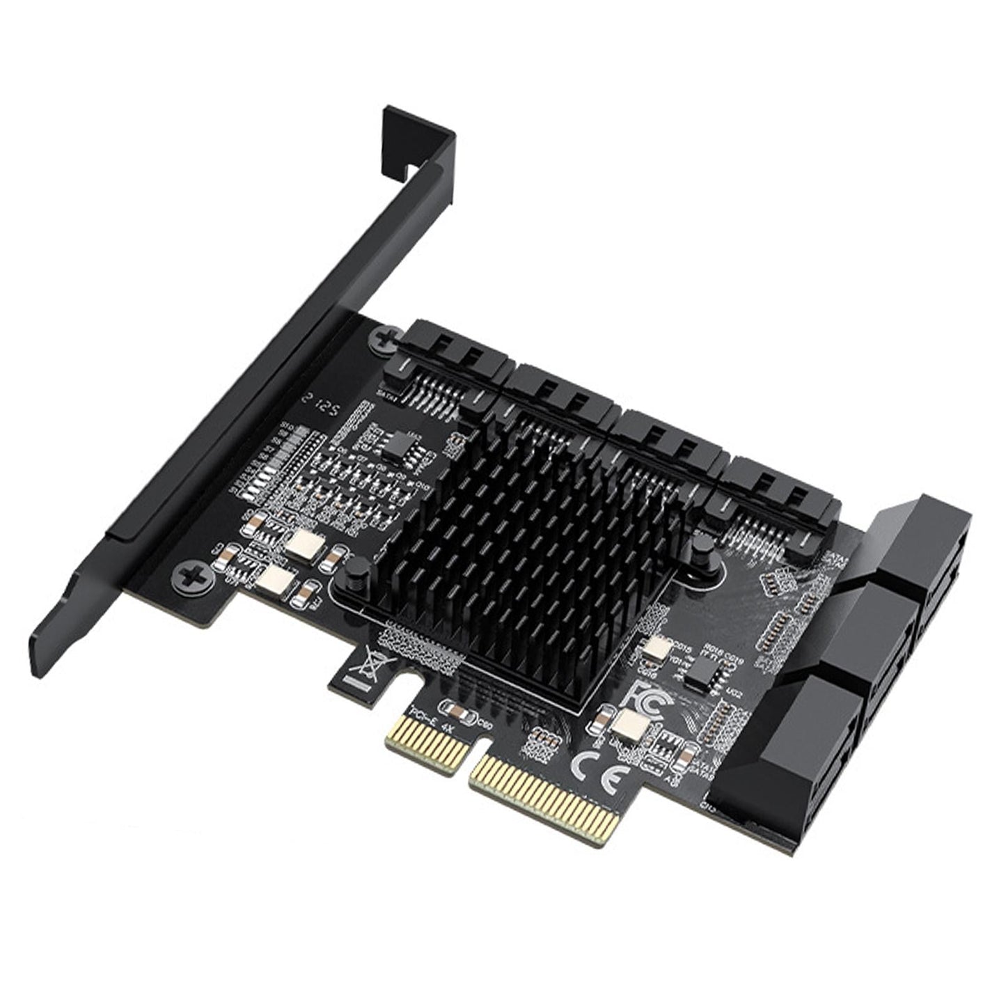 PCI Express to SATA 3.0 Adapter 6Gbps Self Powered for PC Desktop X4 10 Port