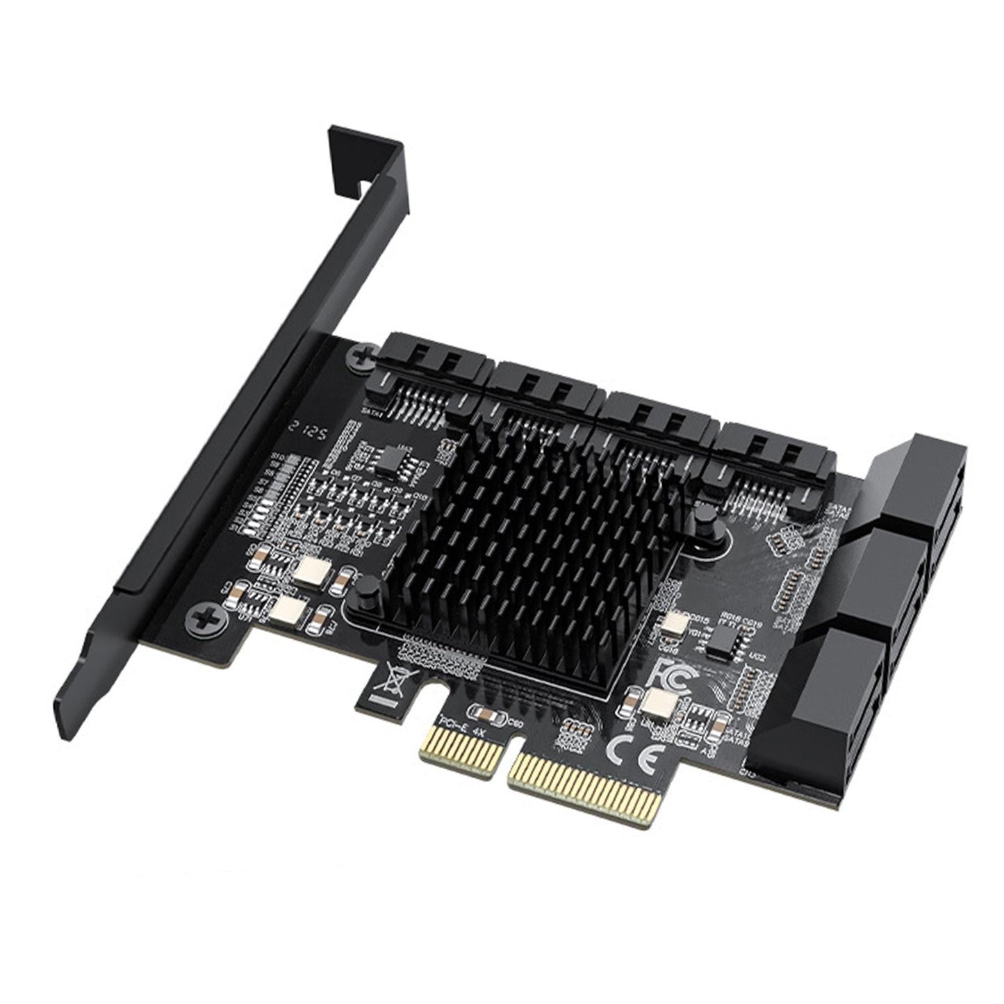 PCI Express to SATA 3.0 Adapter 6Gbps Self Powered for PC Desktop X4 10 Port