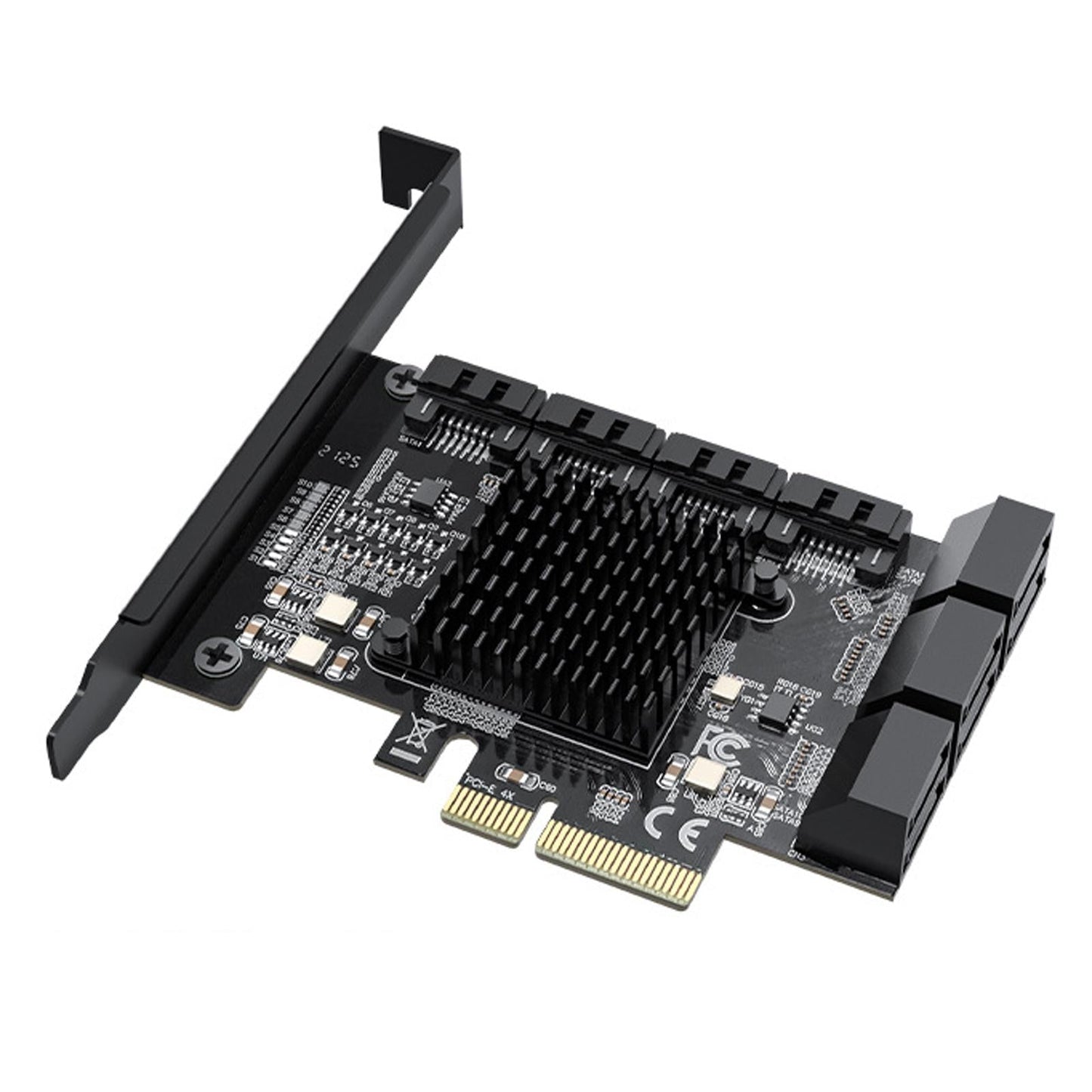 PCI Express to SATA 3.0 Adapter 6Gbps Self Powered for PC Desktop X4 10 Port