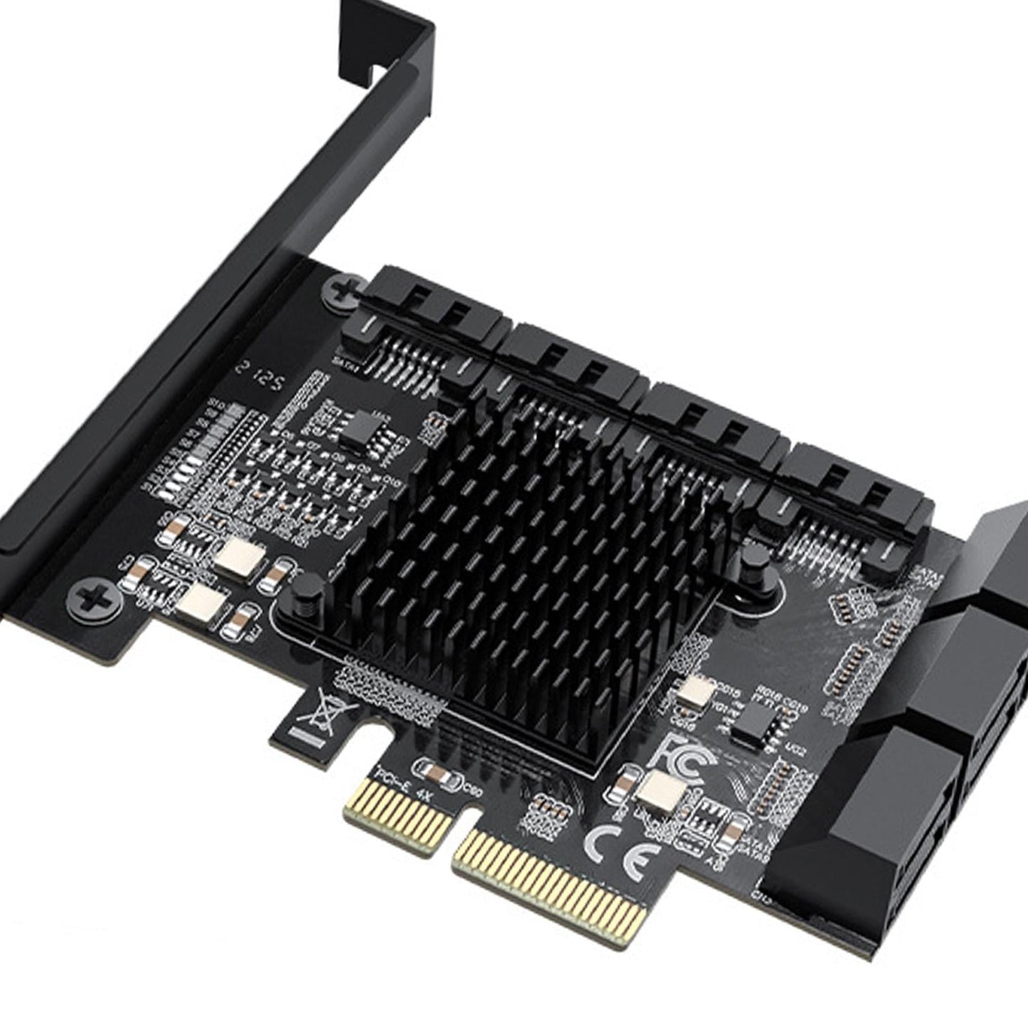 PCI Express to SATA 3.0 Adapter 6Gbps Self Powered for PC Desktop X4 10 Port